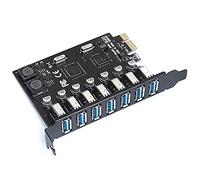 Masslla USB 3.0 Pci Express - Adaptador Pci E a 7 puertos USB 3 Ampliación Tarjeta Usb3 Pcie Pcie E X1 Controller Convertidor (Via)