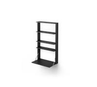 Massproductions Estantería de pared con escritorio Gridlock - M1-A4-0-D Black stained Ash