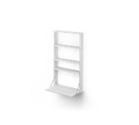 Massproductions Estantería de pared con escritorio Gridlock - M1-A4-0-D White stained Ash