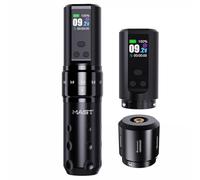 Mast Fold2 Pro Pen Máquina de Tatuaje Rotary Inalámbrica Tattoo Gun 7 Stroke Length de Batería 2000mAh Powerful Motor by Mcore Smart Display Screen para Artistas Profesionales (WQP-076-10YMX)