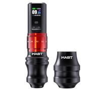 Mast Fold2 Pro Pen Máquina de Tatuaje Rotary Inalámbrica Tattoo Gun 7 Stroke Length de Batería 2000mAh Powerful Motor by Mcore Smart Display Screen para Artistas Profesionales (RED)
