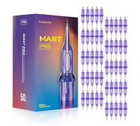 Mast Pro Agujas de Tatuaje,50 Piezas Tamaños Variados #12 1201RL 1203RL 1205RL 1207RL 1205RS 1207RS 1209RS 1207RM 1211RM 1209M, Set Desechable Round Liner Shader Magnum Para Todos Los Estilos