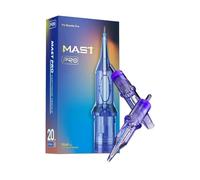 Mast Pro Tattoo Cartridges Set, Pines Texturizados Para Control Del Flujo De Tinta, 20 Unidades #10 0,30mm 1005RLT Round Liner, Agujas De Microblading Para Máquina De Tatuar