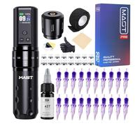 Mast Tattoo Fold2 Pro Wireless Tattoo Gun Rotary Pen Machine, Powerful Motor by Mcore, Smart Display, 7 Strokes Length for Pro Artists (kit)