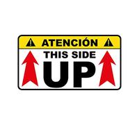 Mastac Pegatina Vinilo 10x5,5cm ATENCIÓN 4x4 Offroad Este Lado hacia Arriba
