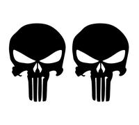 Mastac Pegatina Vinilo 7x5cm El Castigador Dos Unidades (Blanco)