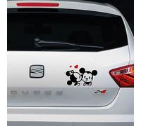 Mastac Pegatina Vinilo Mickey y Minnie Beso 19x13cm (Oro)