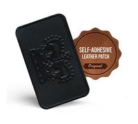 MastaPlasta - Parches AUTOADHESIVOS para reparación de Cuero y Otros Tejidos. Negro. Elije el tamaño y el diseño. Primeros Auxilios para sofás, Asientos de Coche, Bolsos, Chaquetas