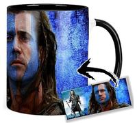MasTazas Braveheart Mel Gibson Taza Ceramica Interior y Asa Negra