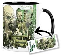 MasTazas Breaking Bad Walter White Heisenberg Bryan Cranston Taza Ceramica Interior y Asa Negra