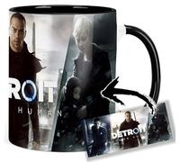 MasTazas Detroit Become Human Bryan Dechart Jesse Williams Valorie Curry Taza Ceramica Interior y Asa Negra