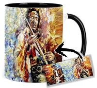 MasTazas Eric Clapton & Jimi Hendrix Taza Ceramica Interior y Asa Negra