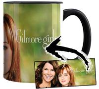 MasTazas Gilmore Girls Lauren Graham Alexis Bledel Taza Interior y Asa Negra Ceramica Mug
