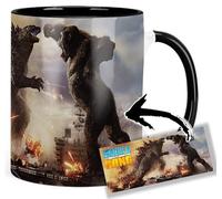 MasTazas Godzilla Vs Kong A Taza Ceramica Interior y Asa Negra