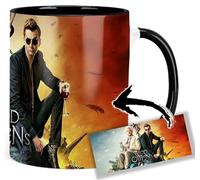 MasTazas Good Taza Omens David Tennant Michael Sheen Taza Ceramica Interior y Asa Negra