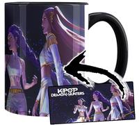 MasTazas K-pop DemonHunters KPOP B Taza Interior y Asa Negra Ceramica Mug