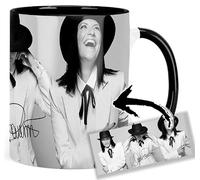 MasTazas Laura Pausini Taza Ceramica Interior y Asa Negra