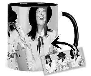 MasTazas Laura Pausini Taza Ceramica Interior y Asa Negra