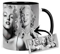 MasTazas Marilyn Monroe Taza Ceramica Interior y Asa Negra