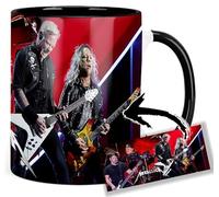MasTazas Metallica Robert Trujillo Kirk Hammett Lars Ulrich James Hetfield Taza Ceramica Interior y Asa Negra