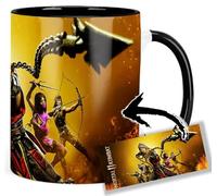 MasTazas Mortal Kombat 11 B Taza Interior y Asa Negra Ceramica Mug