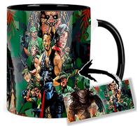 MasTazas Predator Arnold Schwarzenegger Carl Weathers A Taza Ceramica Interior y Asa Negra