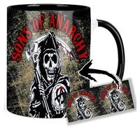 MasTazas Sons Of Anarchy Taza Interior y Asa Negra Ceramica Mug