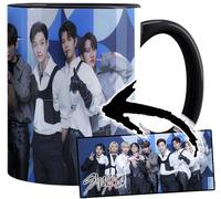 MasTazas Stray Kids K-pop Taza Interior y Asa Negra Ceramica Mug