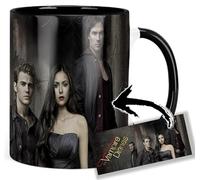 MasTazas The Vampire Diaries Ian Somerhalder Paul Wesley Nina Dobrev Joseph Morgan A Taza Ceramica Interior y Asa Negra