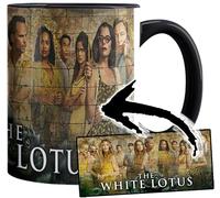 MasTazas The White Lotus Leslie Bibb Michelle Monaghan Taza Interior y Asa Negra Ceramica Mug