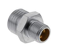 Master Airbrush - Adaptador de boquilla de conversión de 1/8" BSP macho a 1/4" BSP macho, conector para mangueras de aerógrafo y compresores