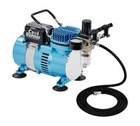 Master Airbrush Kit de cepillo de aire con compresor de aire TC-320, ventilador dual Cool Runner II de 1/5 HP con regulador, trampa de agua y soporte