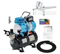 Master Airbrush Model G222 Dual-Action Airbrush Pro Set with ABD TC-20T Tank Compressor by