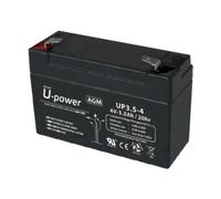 MASTER BATTERY BATT-4035-U Upower - Batería recargable - Tecnología plomo ácido AGM - Voltaje 4 V - Capacidad 3.5 Ah - 65 x 90 x