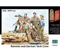 Master Box MB3561 - 1/35 Rommel & German Tank Tripulación,Dak ,WWII Era - Nuevo