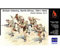British Infantería IN Action, Northern Africa, Ww II Eramaquette Figura British