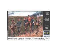 Master Box Models ""Soldados brit nicos y alemanes en la Batalla del Somme de 1916"" - Set de 6 figuras (escala 1/35)