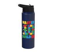 Master Builder a la edad de 10 años: Squad Block Building Stainless Steel Insulated Water Bottle