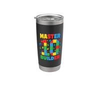 Master Builder a la edad de 10 años: Squad Block Building Vaso térmico de acero inoxidable de doble pared