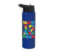 Master Builder a la edad de 12 años: Squad Block Building Stainless Steel Insulated Water Bottle