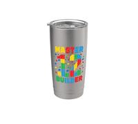 Master Builder a la edad de 12 años: Squad Block Building Vaso térmico de acero inoxidable de doble pared