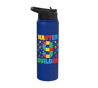 Master Builder a la edad de 9 años: Squad Block Building Stainless Steel Insulated Water Bottle