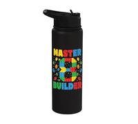 Master Builder Age, octavo cumpleaños, Squad Block Building Stainless Steel Insulated Water Bottle