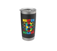 Master Builder Age, octavo cumpleaños, Squad Block Building Vaso térmico de acero inoxidable de doble pared