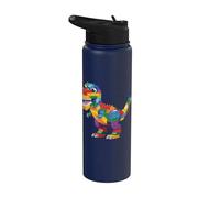 Master Builder - Bloque de dinosaurio para construir ladrillos Stainless Steel Insulated Water Bottle
