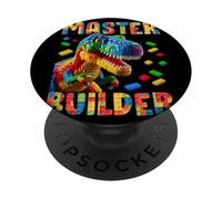 Master Builder Bricks Blocks Play Toys T-Rex Dinosaur PopSockets PopGrip Adhesivo