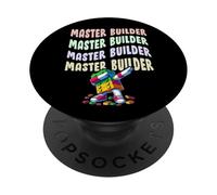 Master Builder Dabbing Blocks Bricks Funny Toy Builder Kids PopSockets PopGrip Adhesivo