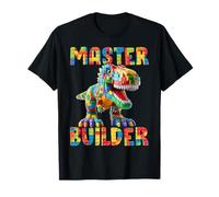 Master Builder Dino Bricks Blocks Play Toys T-Rex Dinosaur Camiseta