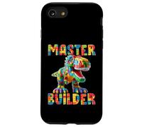 Master Builder Dino Bricks Blocks Play Toys T-Rex Dinosaur Carcasa para iPhone SE (2020) / 7/8