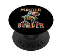 Master Builder Dino Bricks Blocks Play Toys T-Rex Dinosaur PopSockets PopGrip Adhesivo